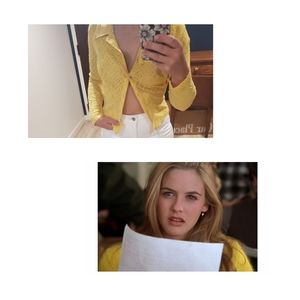 VTG L❤O❤U❤I❤S Fashion yellow laced diamond pattern top 'new vintage' y2k 90s